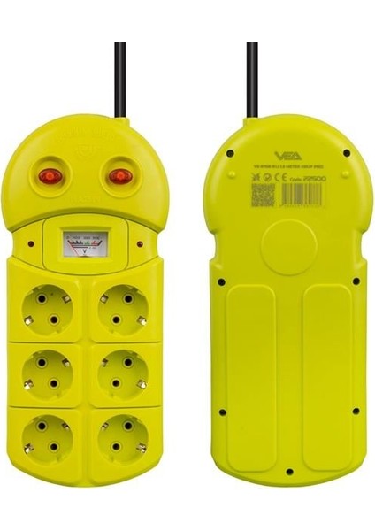 Vea VE-970B 6'lı 1.5 Metre Grup Priz