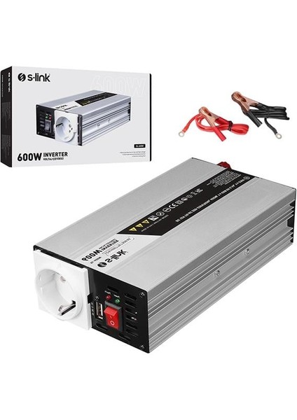 S-Link SL-600W DC12V-AC230V 600W Inverter