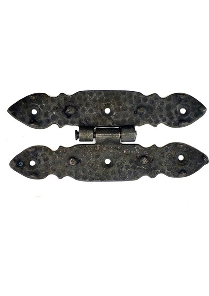 Antika Tarz Dekoratif Pirinç Düğmeli Menteşe - 142X69 Mm, Oksit