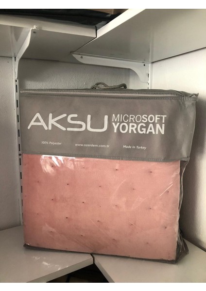 Microsoft Punto Yorgan Çift Kişilik 195X215 Pudra Pembe