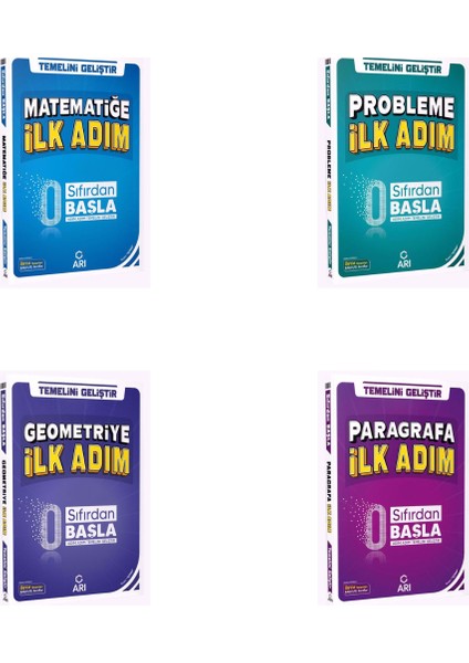 Arı İlk Adım Tüm Dersler Sıfırdan Başla Seti 4 Kitap Arı Yayınlar