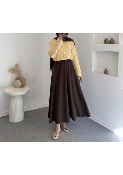 Yüksek Bel Scuba Etek