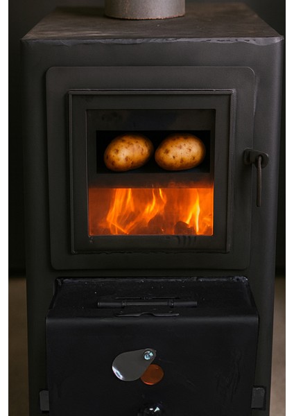 DYT SOBA. Ev Tipi Güçlü Isıtıcı Mini Kuzineli | 20 Yıl Dayanımlı 4 mm Çelik Yanma Haznesi| Odun + Kömür fiyatları