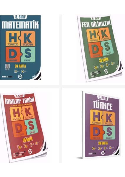Arı 8. Sınıf Tüm Dersler Haftalık Deneme Seti 4 Kitap Arı Yayınla