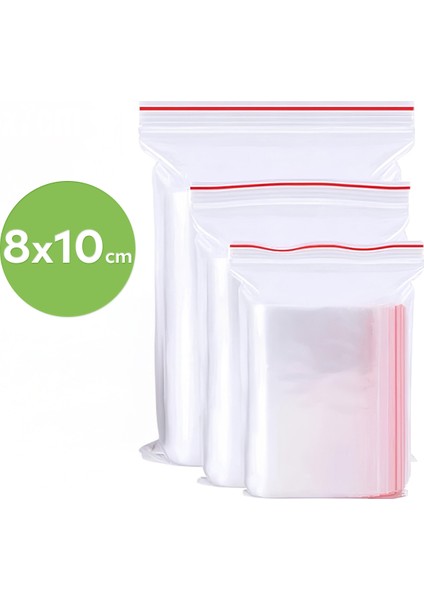 Kilitli Torba Kına Çerez Lokum Poşeti 8X10 100 Adet