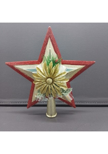 Renkli Yılbaşı Yıldızı ve Çam Ağacı Süsü, Şık ve Neşeli Dekorasyon Parçası