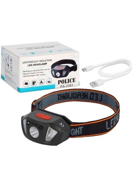 Police PS-2361 Şarjlı Kafa Feneri ( Lisinya )