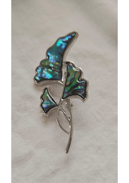 Ginkgo Yaprağı Broş-Yaka Iğnesi
