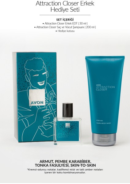 Attraction Closer Erkek Hediye Seti