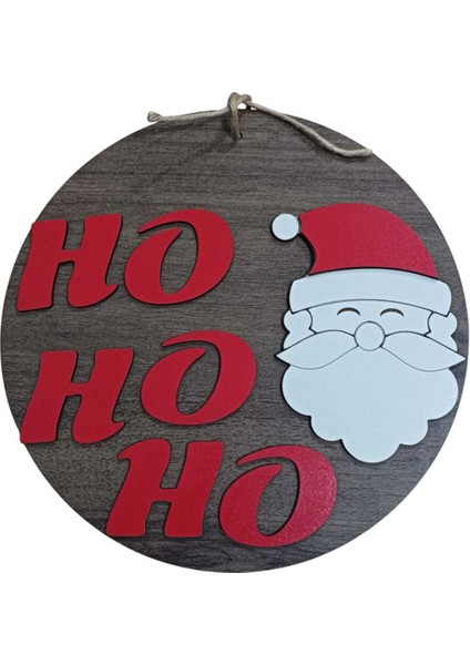 Yılbaşı Temalı Kırmızı Duvar Süsü, Noel Baba ve Çam Ağacı Dekoru fiyatları