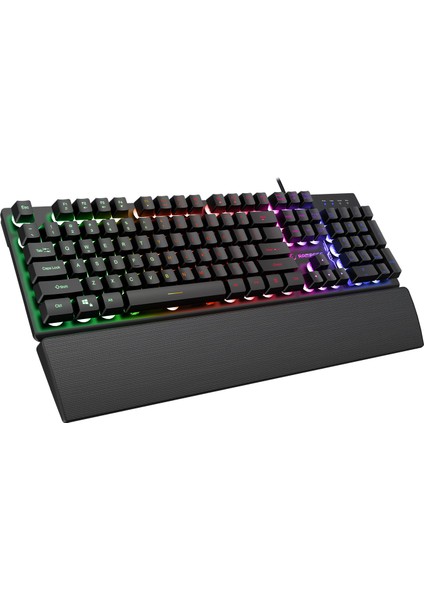 Km-Rx7 Fortuna V2 Gökkuşağı Aydınlatmalı USB Siyah Gaming Combo Us Layout English Gaming Klavye + 12800 Dpi Mouse fiyatları