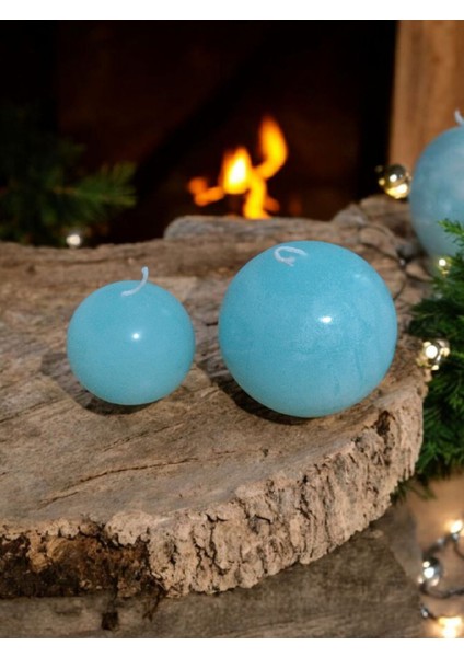 2'li Su Yeşil Top Mum, Füze Mum Dekoratif Yuvarlak Mum El Yapımı fiyatları