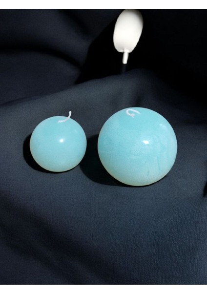 2'li Su Yeşil Top Mum, Füze Mum Dekoratif Yuvarlak Mum El Yapımı fırsatları