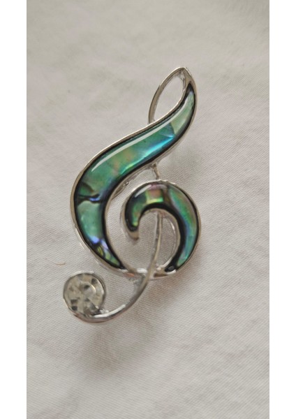 Müzük Sol Anahtarı Broş-Yaka Iğnesi
