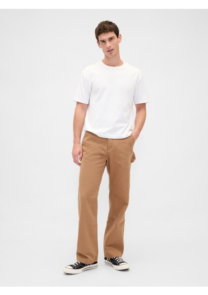 Erkek Kahverengi Canvas '90S Loose Pantolon
