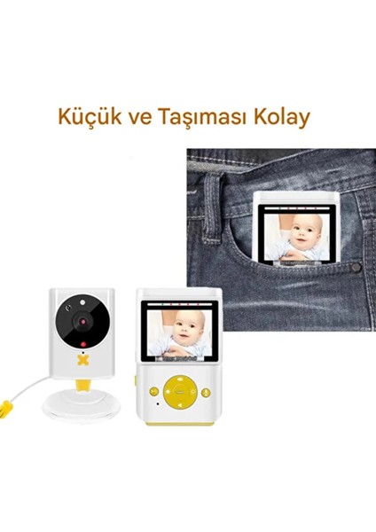Akıllı Bebek Kamerası Monitörlü Karşılıklı Konuşma Özellikli Sıcaklık Izleme 2.4 Inç Bebek Kamerası - Lisinya