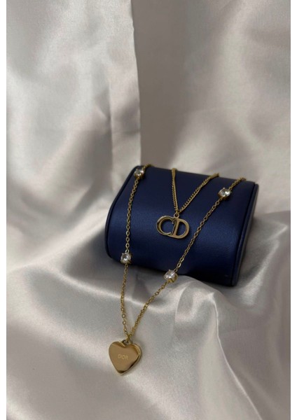 Kalpli Ikili Kolye fiyatları