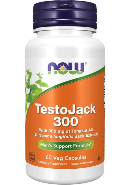 Tongkat Alı Testojack 300, 300 Mg, 60 Veg Capsules
