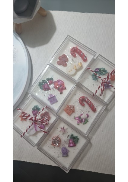 Yılbaşı Temalı 4 Lü Mum modelleri