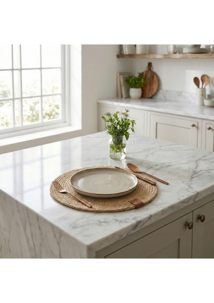 6 Adet Hasır Bej Yuvarlak Jüt Görünümlü Amerikan Servis - Lux Örgü Supla Seti (32CM) fırsatları