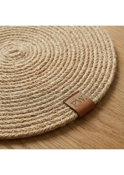 6 Adet Hasır Bej Yuvarlak Jüt Görünümlü Amerikan Servis - Lux Örgü Supla Seti (32CM) indirimleri