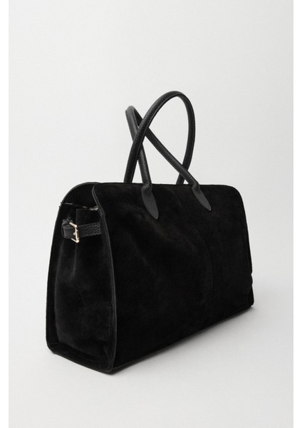 %100 Hakiki Süet Deri Fermuar Kapama ve Iç Cep Detaylı Kadın Omuz Çantası fiyatları