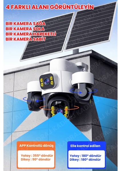 X34B – 4 Kameralı, 4g Sim Kartlı, 2 Solar Panel Destekli, 50GB Türk Telekom M2M Hat Hediyeli indirimleri