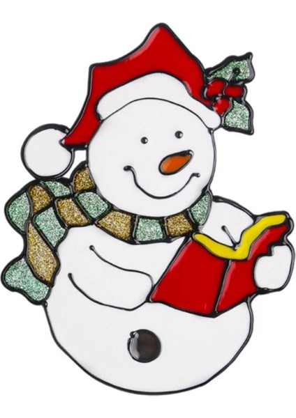 Yılbaşı Temalı 3'lü Cam Çıkartması, Jel Sticker, Renkli ve Eğlenceli Dekorasyon fırsatları