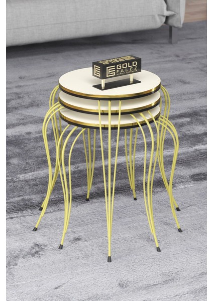 ZİGON SEHPA LÜKENS ÇİFT GOLD KREM fiyatları