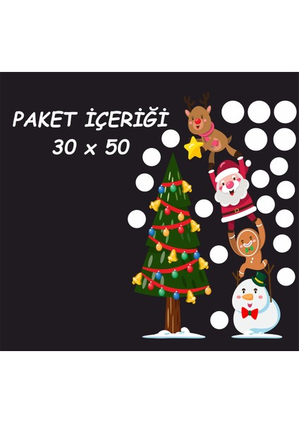 Yeşil Yılbaşı Süsleri, Kar Tanesi, Kardan Adam, Noel Baba, Sticker, Yeniyıl Dekoru modelleri