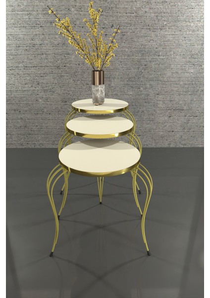 ZİGON SEHPA LÜKENS GOLD KREM fırsatları