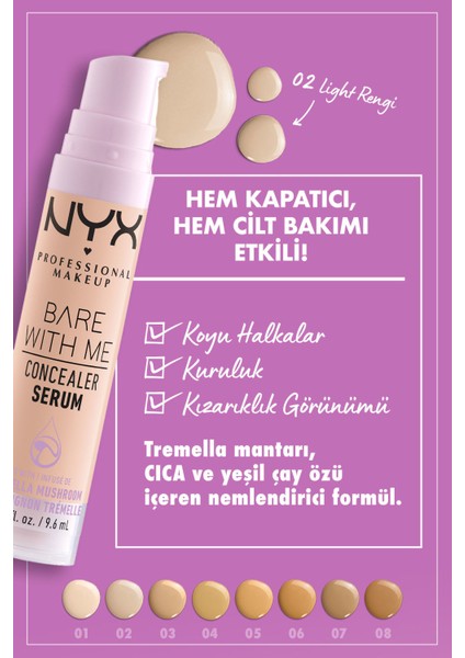 bare With Me Kapatıcı Serum 02 Light Concealer & Hediyeli Sünger ve Sünger Kabı indirimleri