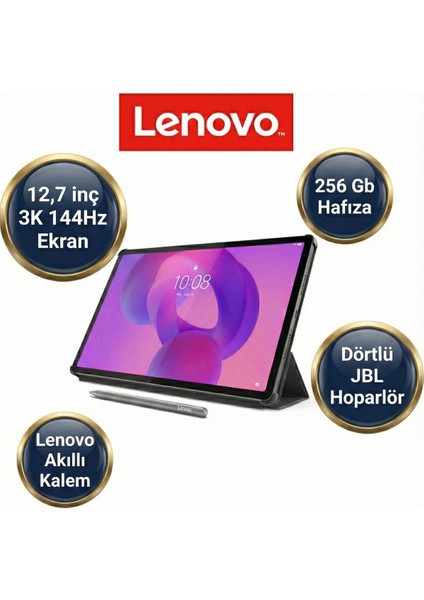 12.7 Inç 3k Çözünürlüklü 144Hz, 8gb 256GB Büyük Ekranlı Tablet - Kılıf ve Kalem Dahil Profesyonel Ofis Seti, Dolby Atmos® Dörtlü Jbl Hoparlörler