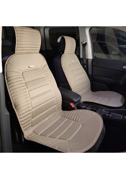 Volkswagen Golf 3 Oto Koltuk Minderi Ön 2'li Set Bej Bumerang Serisi Scr