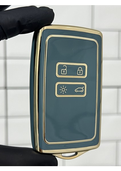 Dacia Duster Sandero Iıı Sandero Stepway Kartlı Nano Anahtar Kılıfı Gri