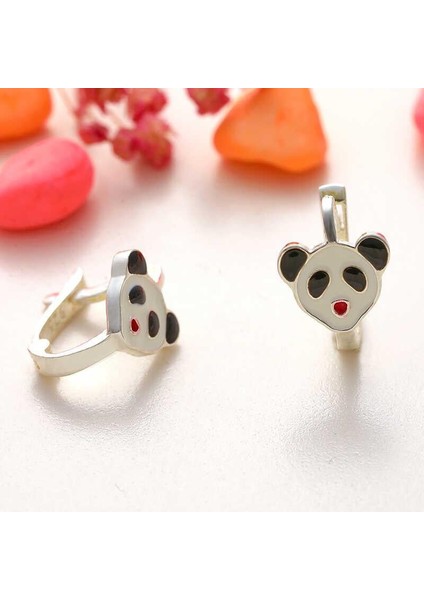 Hk Gümüş Çocuk Küpe Panda |gümüş Takı Hediyelik Ürünler