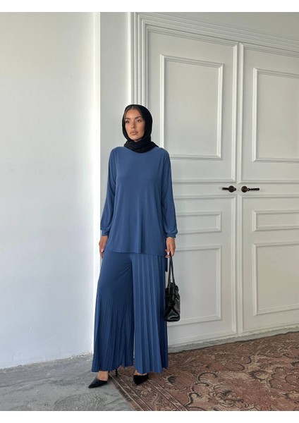 Tesettür Piliseli Pantolon Tunik Sandy Ikili Takım fiyatları