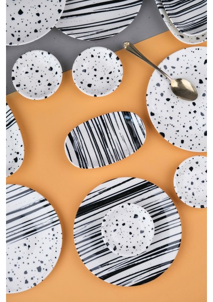 Porselen Sidereal Kahvaltı ve Ikram Takımı 6 Kişilik 14 Parça