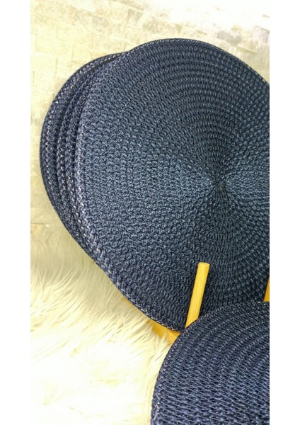 Lacivert Amerikan Servis,supla Takımı 6 Adet 33CM