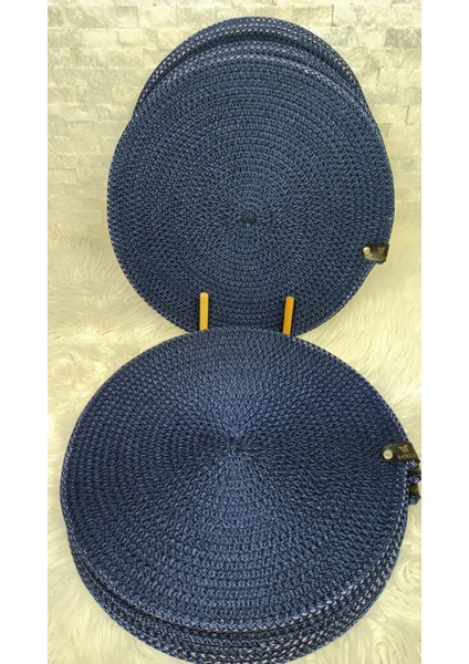 Lacivert Amerikan Servis,supla Takımı 6 Adet 33CM