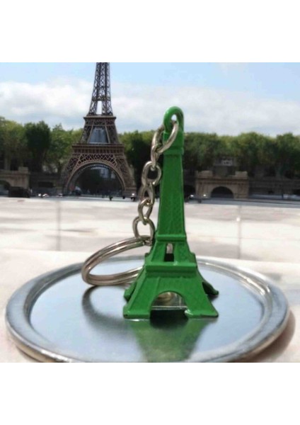 Eyfel Kulesi Yeşil Anahtarlık