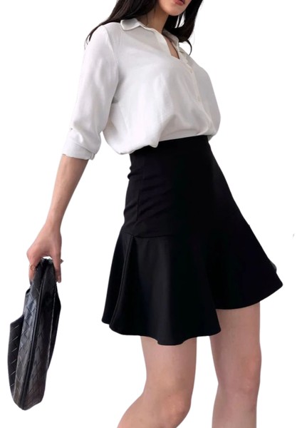 Volanlı Etek - Si̇yah fiyatları