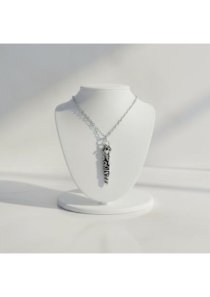 Çift Yılanlı Çubuk Gümüş Kaplama Düz Zincir Kolye fırsatları