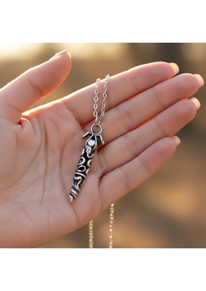 Çift Yılanlı Çubuk Gümüş Kaplama Düz Zincir Kolye indirimleri