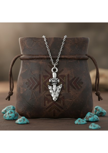 Antik Ok Ucu Gümüş Kaplama Düz Zincir Kolye fırsatları