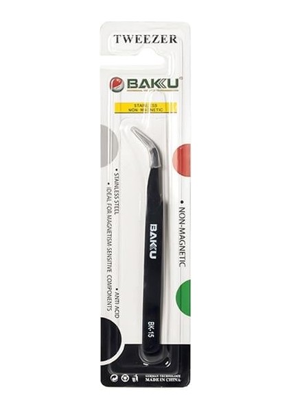 Baku BK-15ESD Eğri Uç Cımbız