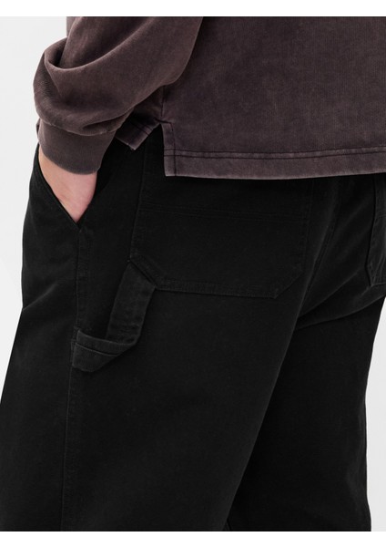 Erkek Siyah Canvas '90S Loose Pantolon modelleri