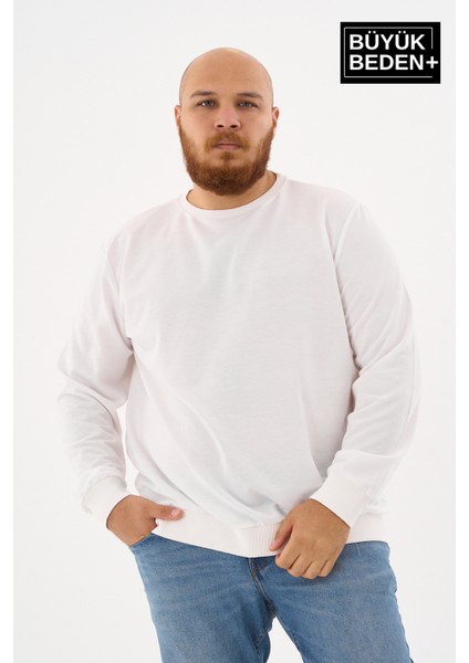 Erkek Büyük Beden Bisiklet Yaka Ince Sweatshirt SPR24BSW56 indirimleri