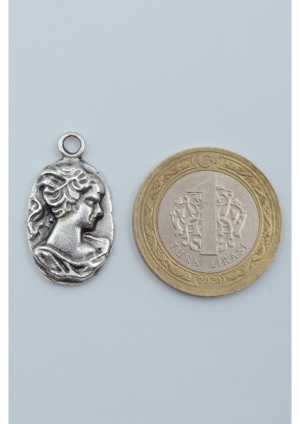 Vintage Cameo Gümüş Kaplama Düz Zincir Kolye fırsatları