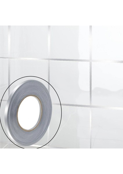 0.5 cm Kalınlık Gümüş Fayans Arası Şerit Bandı 50 Metre Banyo Derz Dekor Bandı fiyatları